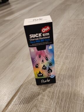 NWT Rude Cosmetics Suck Em Out Charcoal Blackhead Nose Peel